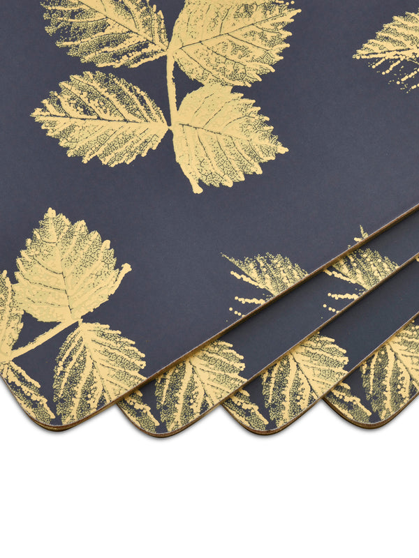 Pimpernel Placemats_Etched Leaves Navy